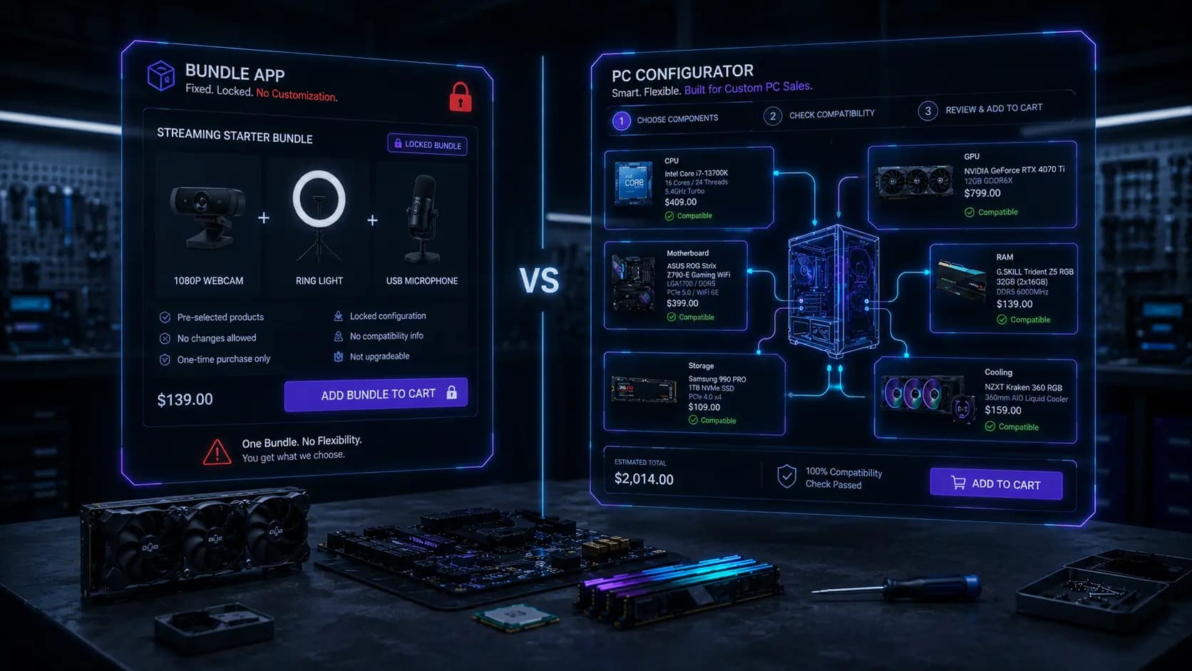 PC Configurator vs. Bundle Apps: Why Fixed Kits Fall Short for Custom Builds